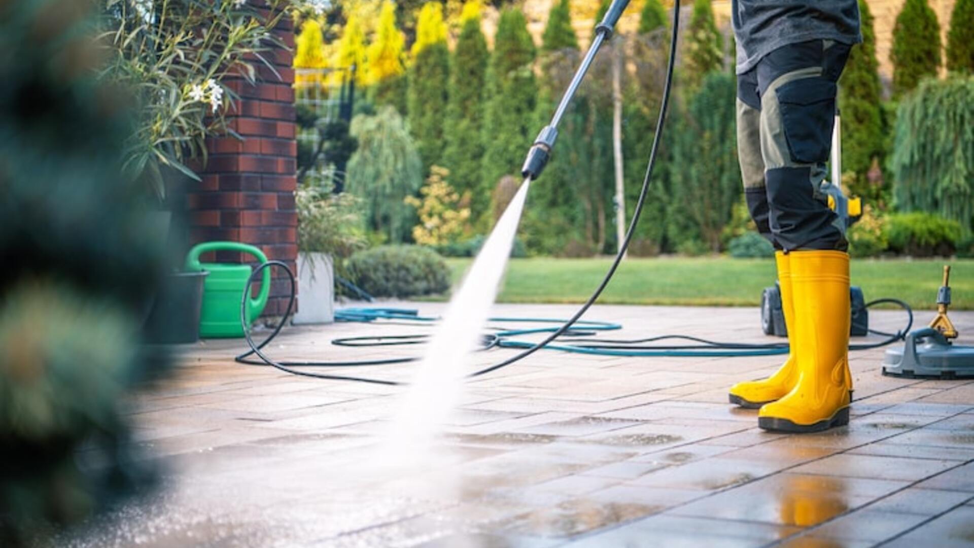 Pressure Washed Patio